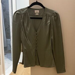 Wilfred Olive Button-Down Blouse
